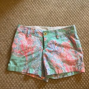 Lily Pulitzer Shorts! Teal and pink.